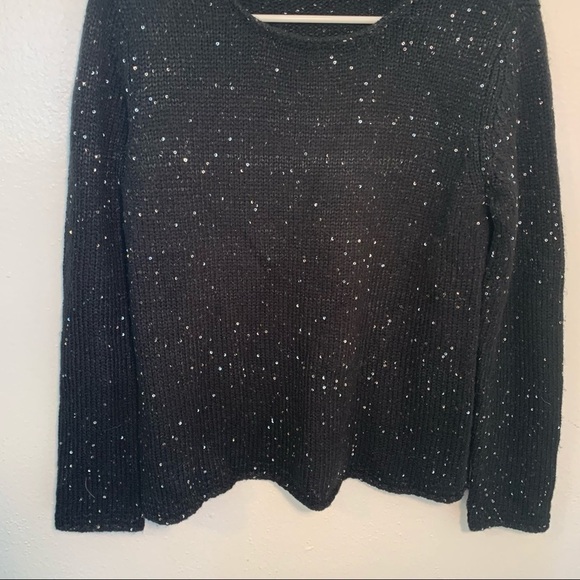 Narciso Rodriguez Crewneck Sweater Black Sequin S - Picture 4 of 10